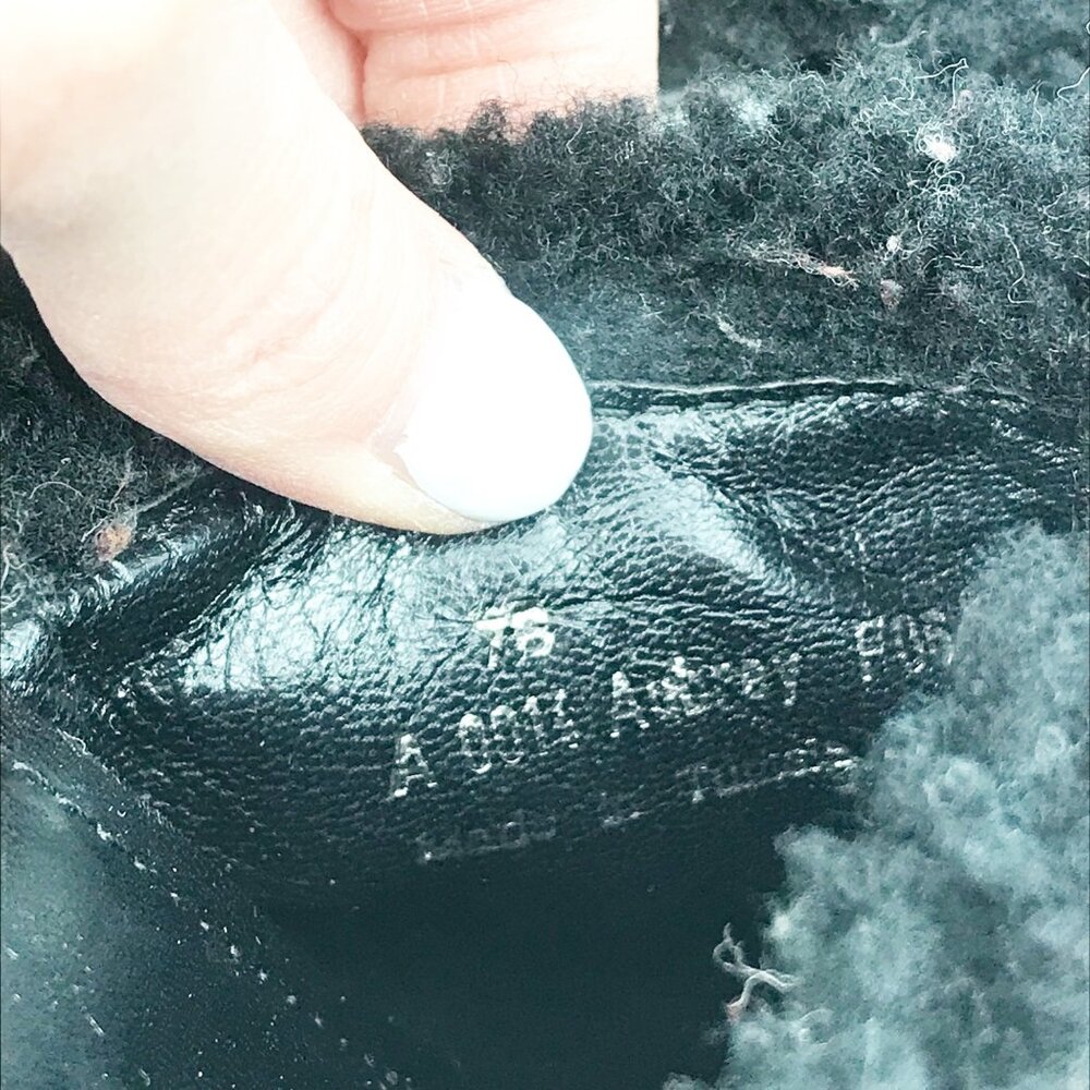 COACH Aubrey Black Suede Fur Lined High Heel Y2K Heeled Mules Womens 7 - Picture 11 of 13